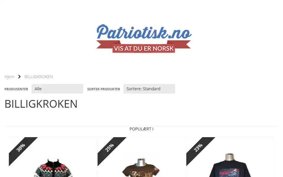 Screenshot of patriotisk.no