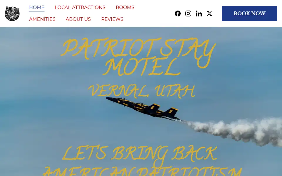 Screenshot of patriotstaymotel.com