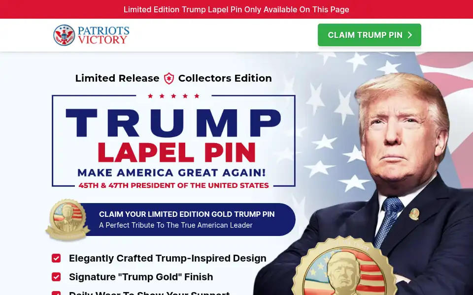 Screenshot of patriotvictory.com