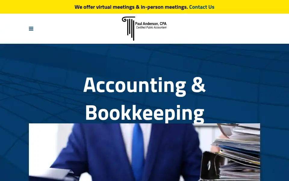 Screenshot of paulandersoncpa.com