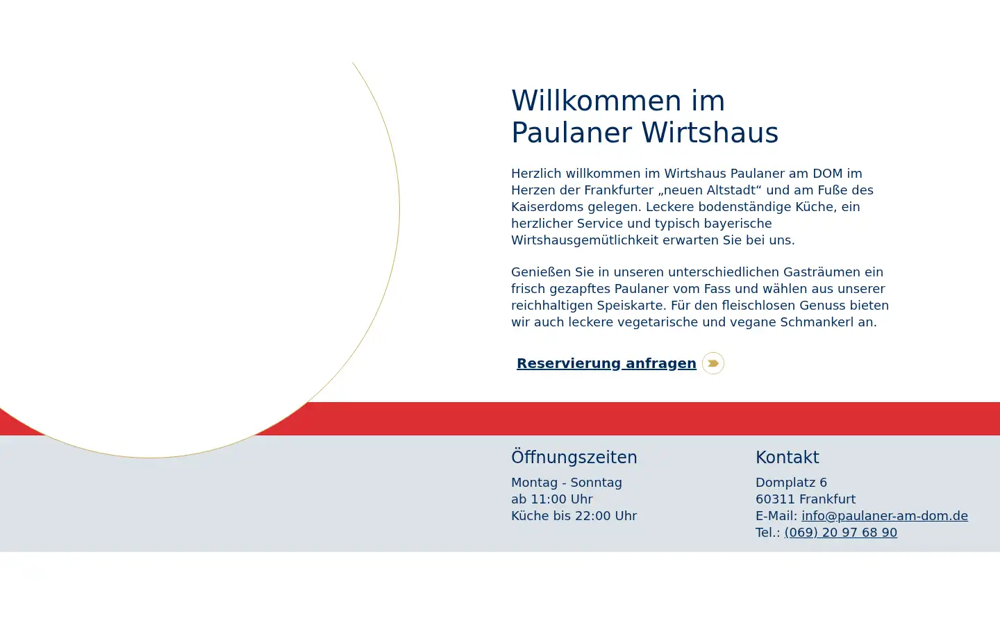 Screenshot of paulaner-am-dom.de