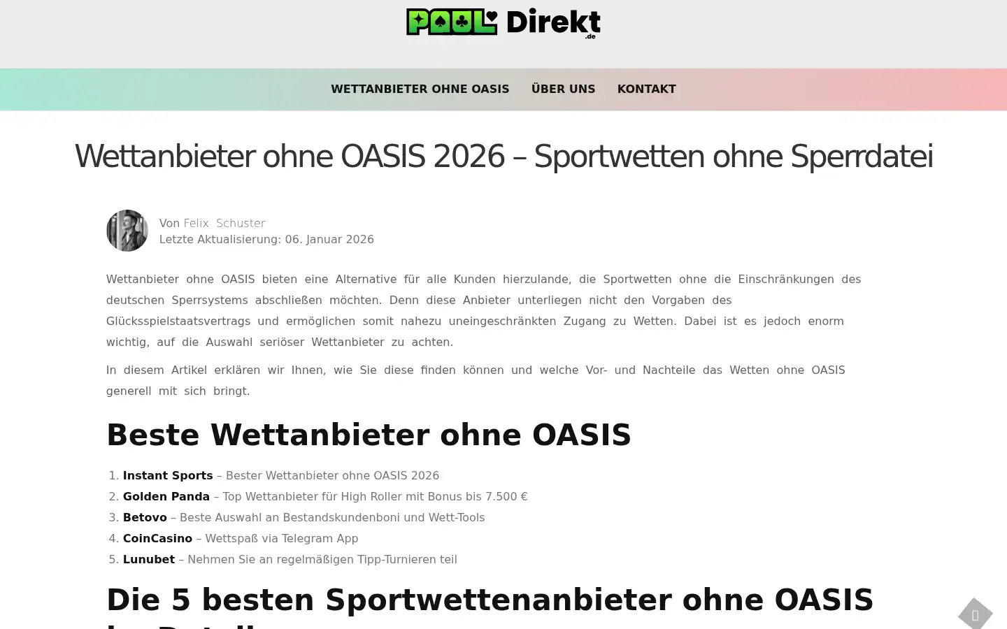 Screenshot of pauldirekt.de