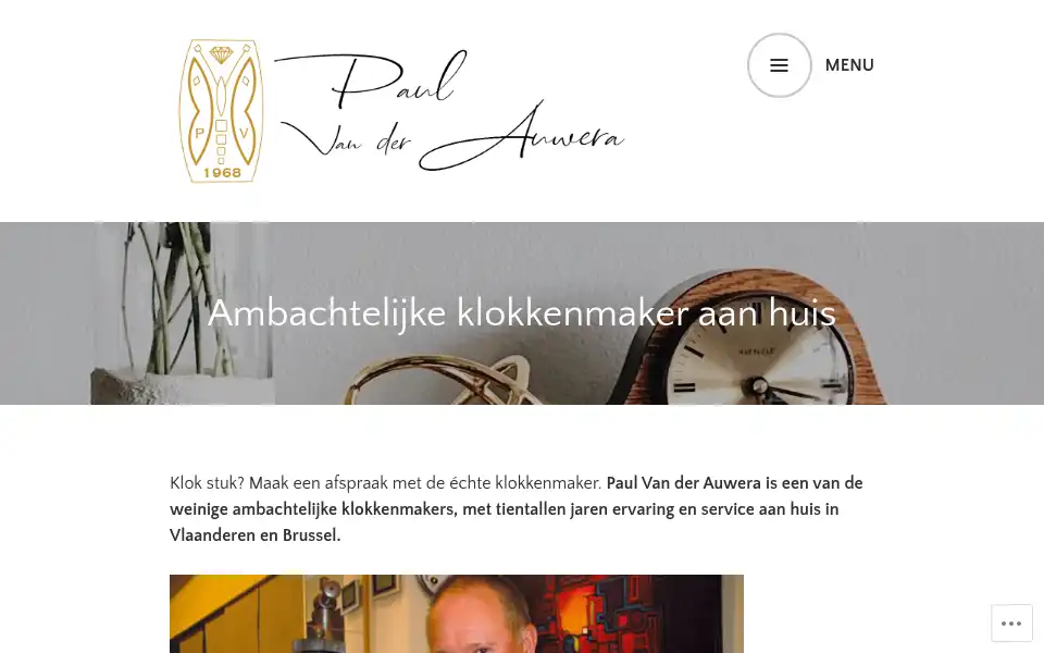 Screenshot of paulvanderauwera.be