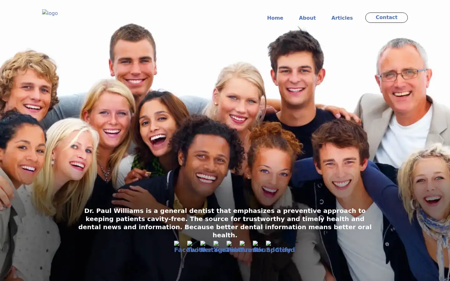 Screenshot of paulwilliamsdds.com