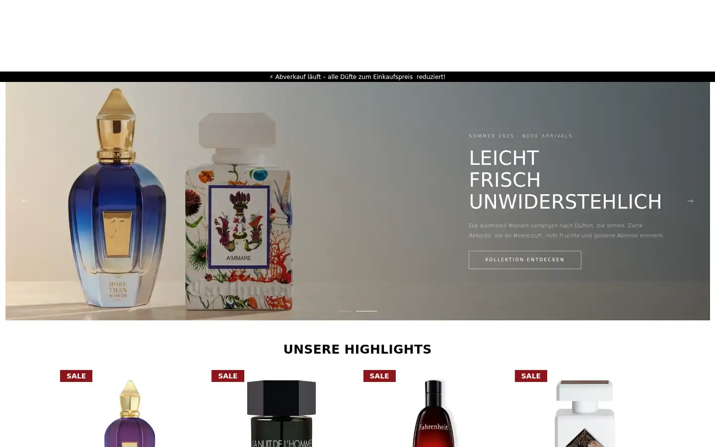 Screenshot of paurafume.de