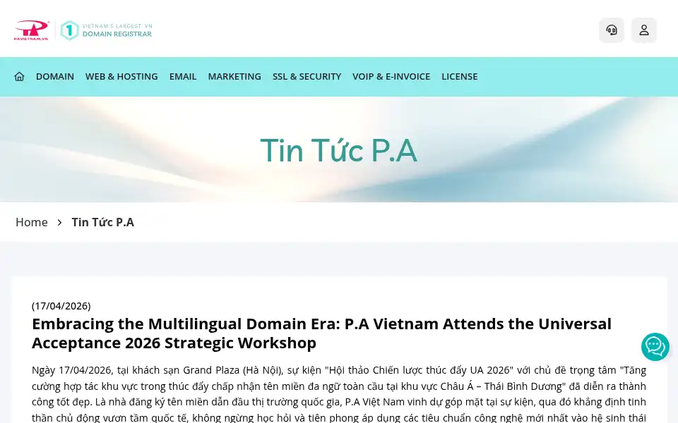 Screenshot of pavietnam.vn