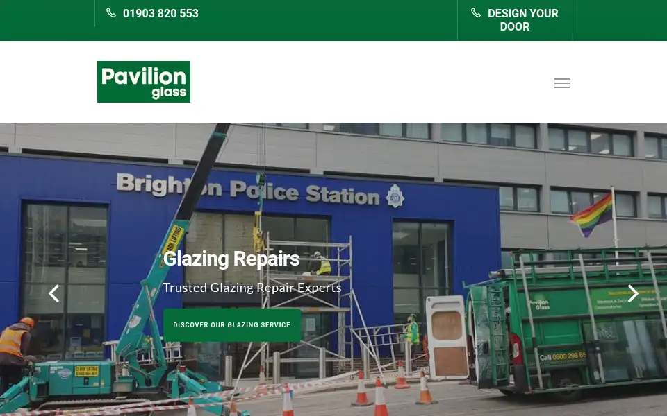 Screenshot of pavilionglass.co.uk