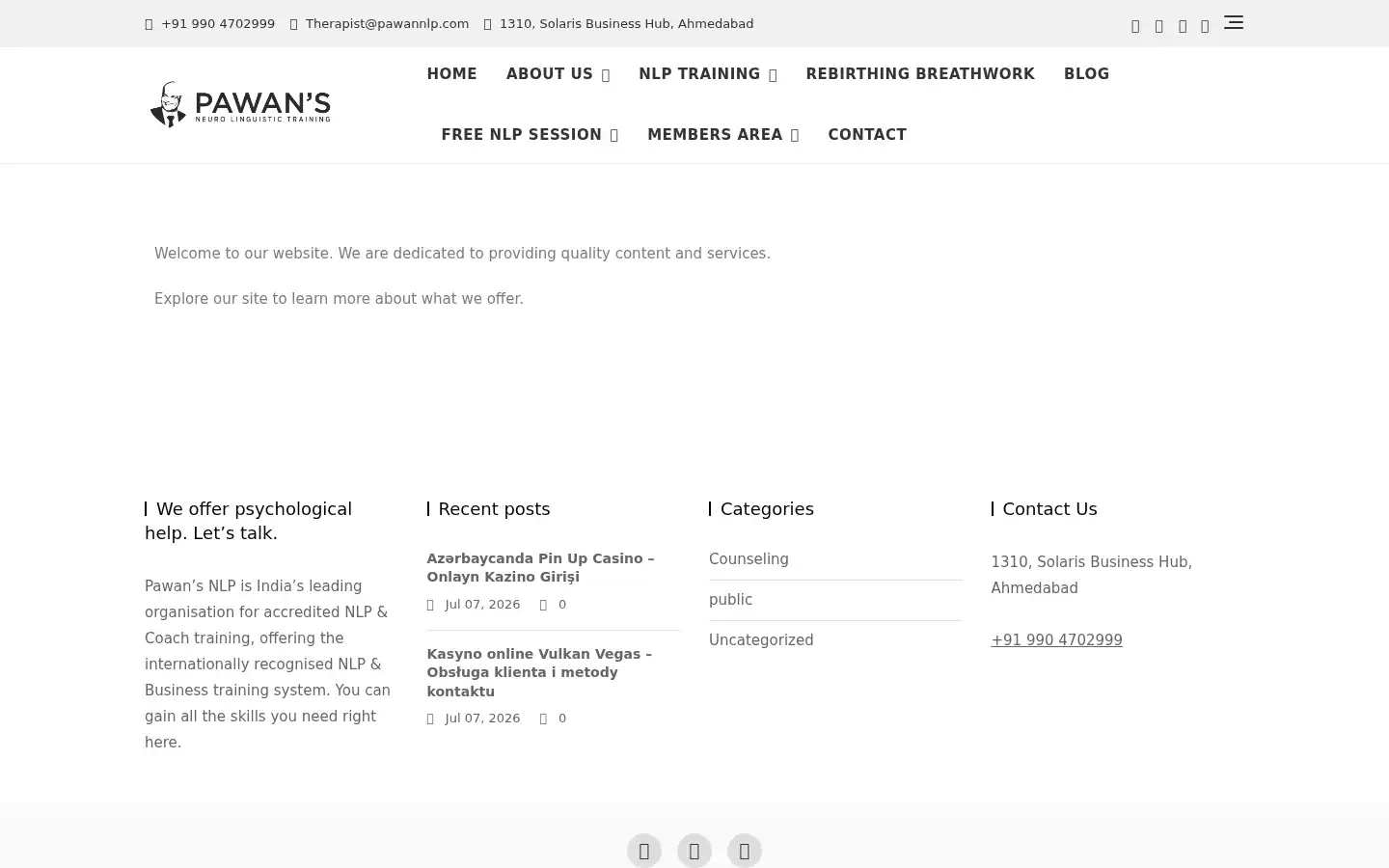 Screenshot of pawannlp.com