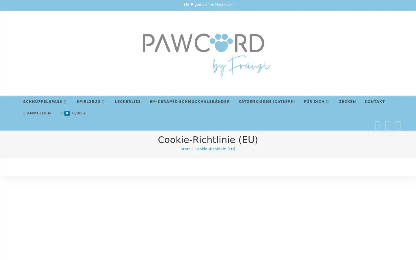 Screenshot of pawcord.de