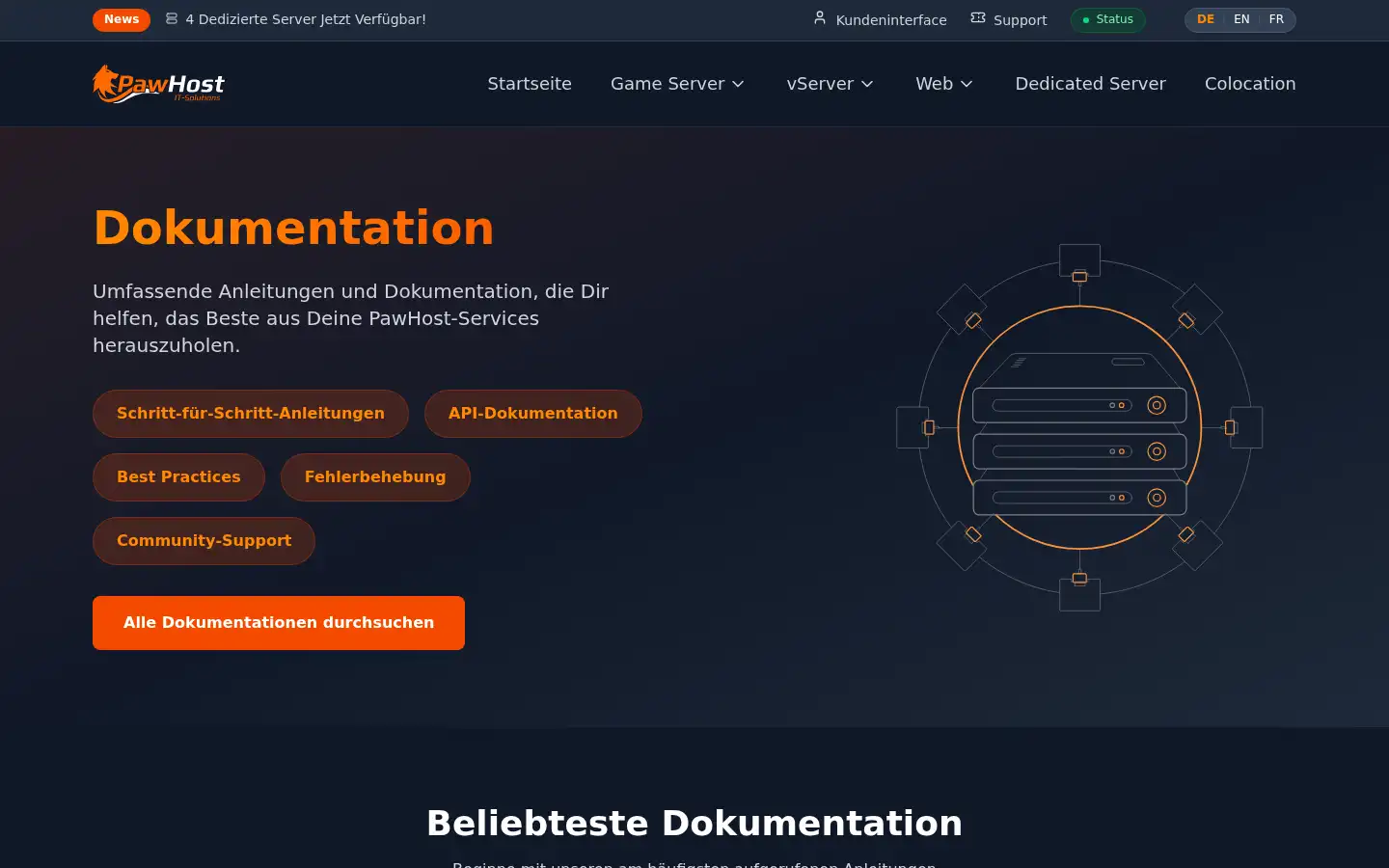 Screenshot of pawhost.de