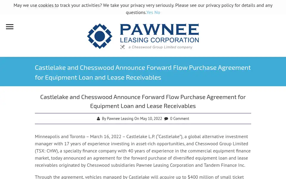 Screenshot of pawneeleasing.com