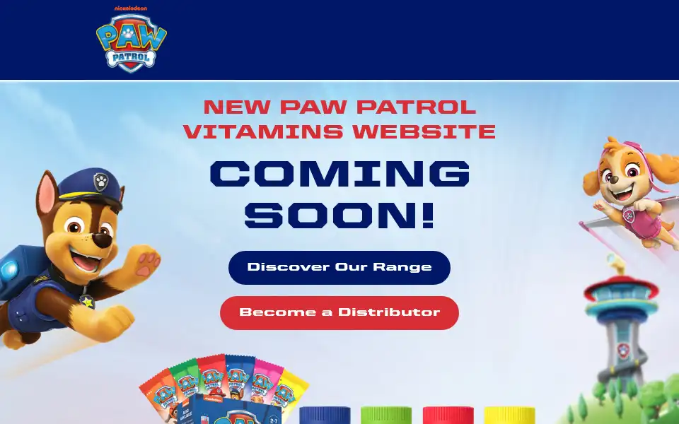 Screenshot of pawpatrol-vitamins.com