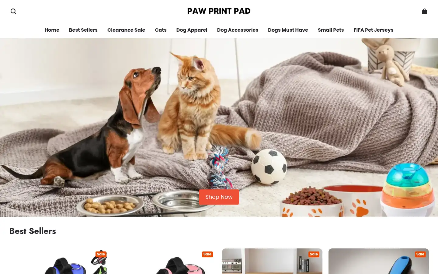 Screenshot of pawprintpad.com