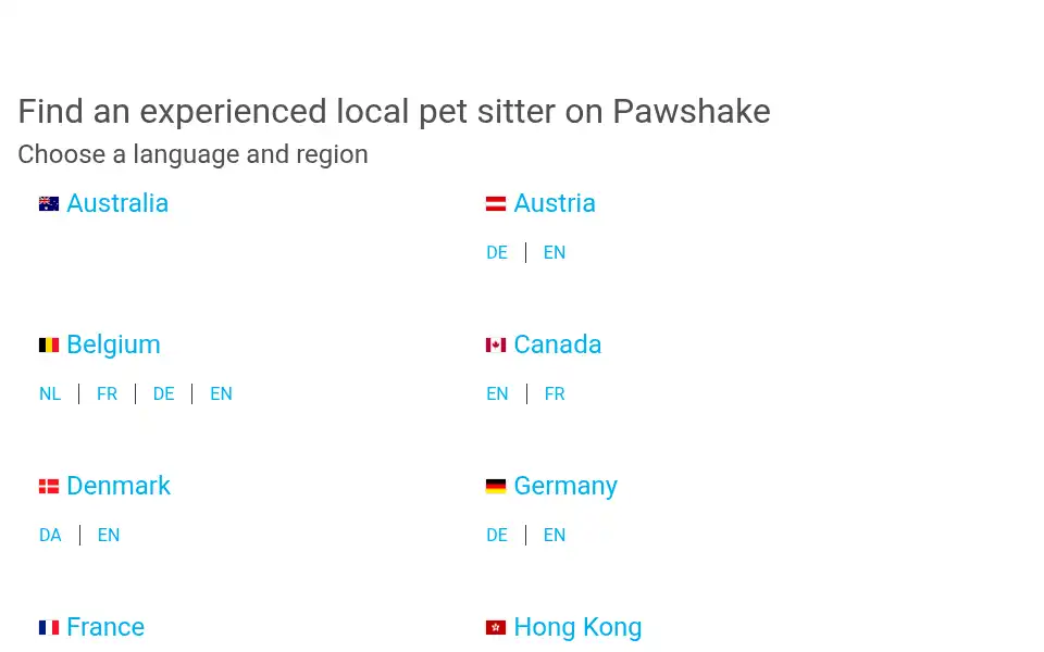 Screenshot of pawshake.com