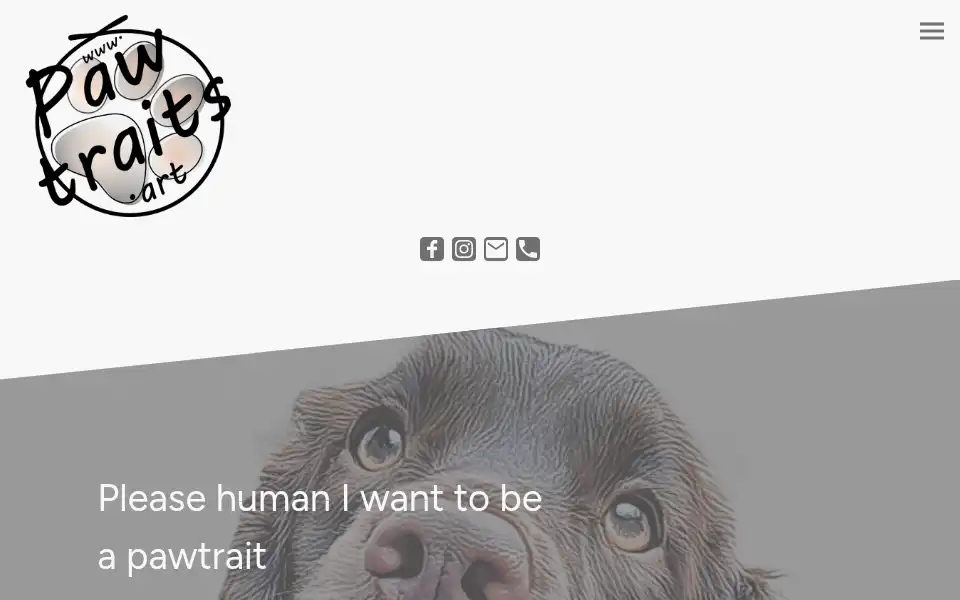 Screenshot of pawtraits.art