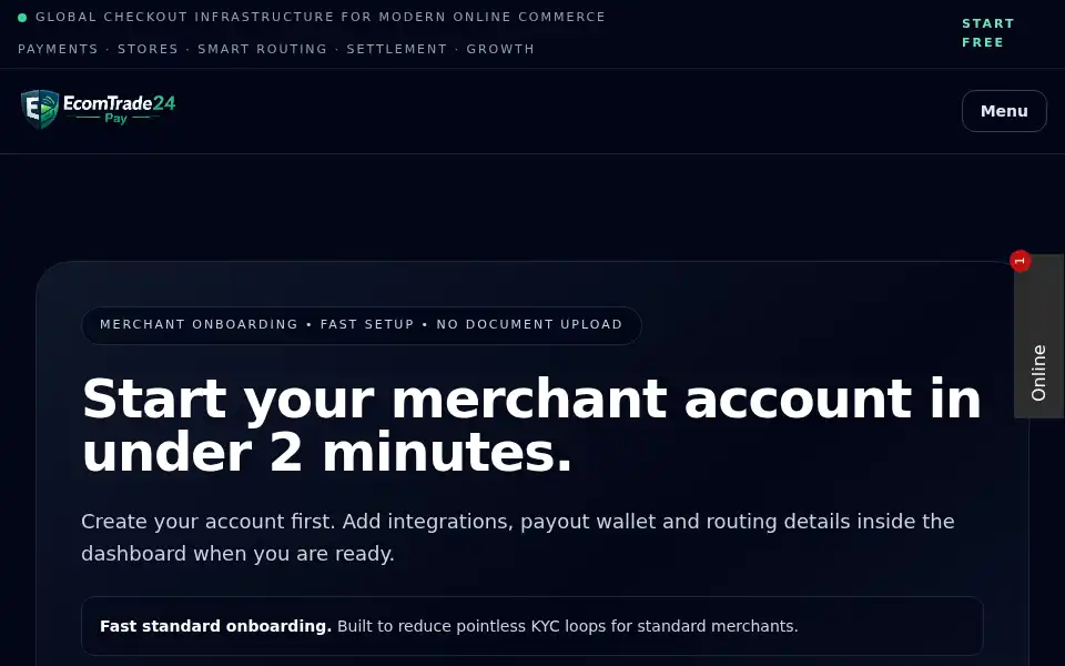 Screenshot of pay.ecomtrade24.com