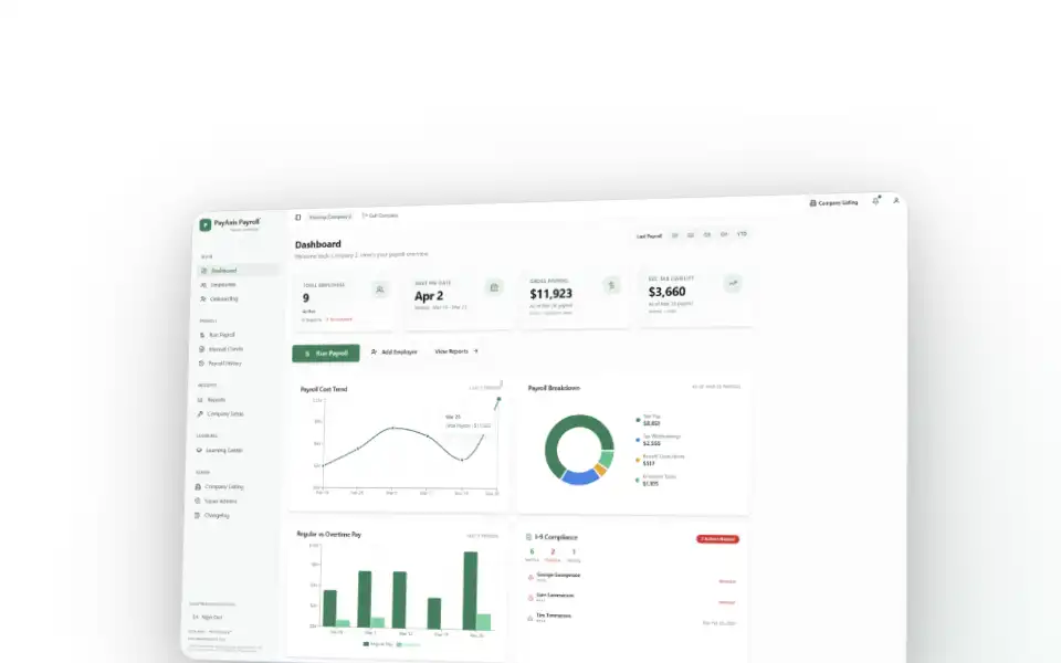 Screenshot of payaxispayroll.com