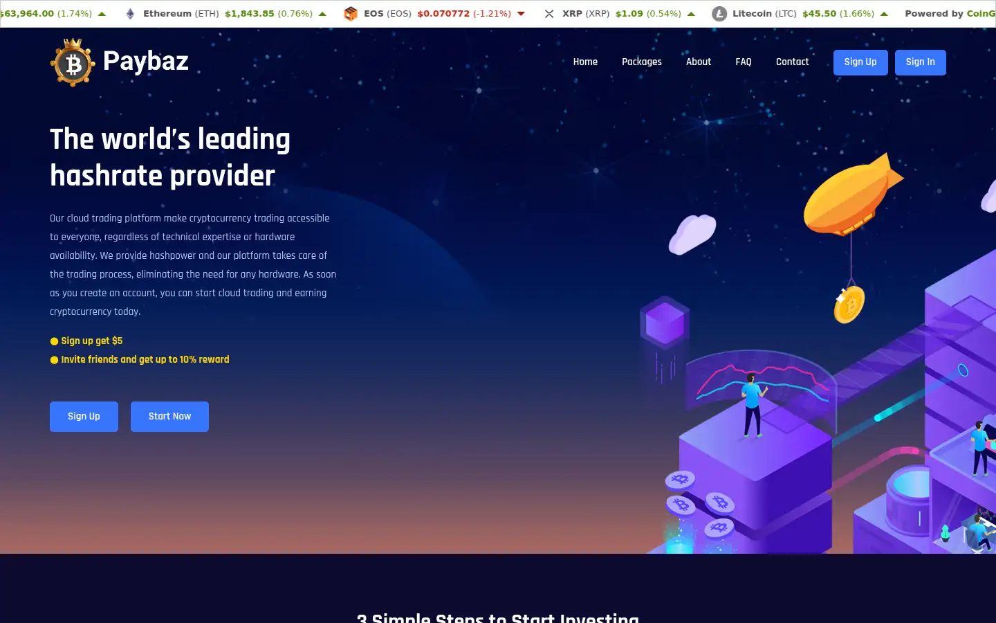 Screenshot of paybaz.com