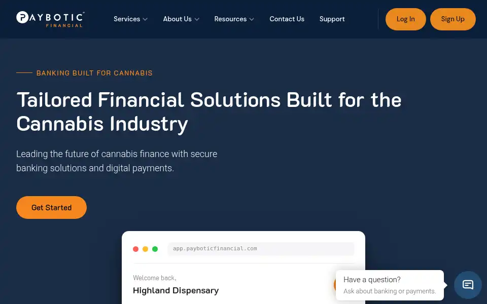 Screenshot of payboticfinancial.com
