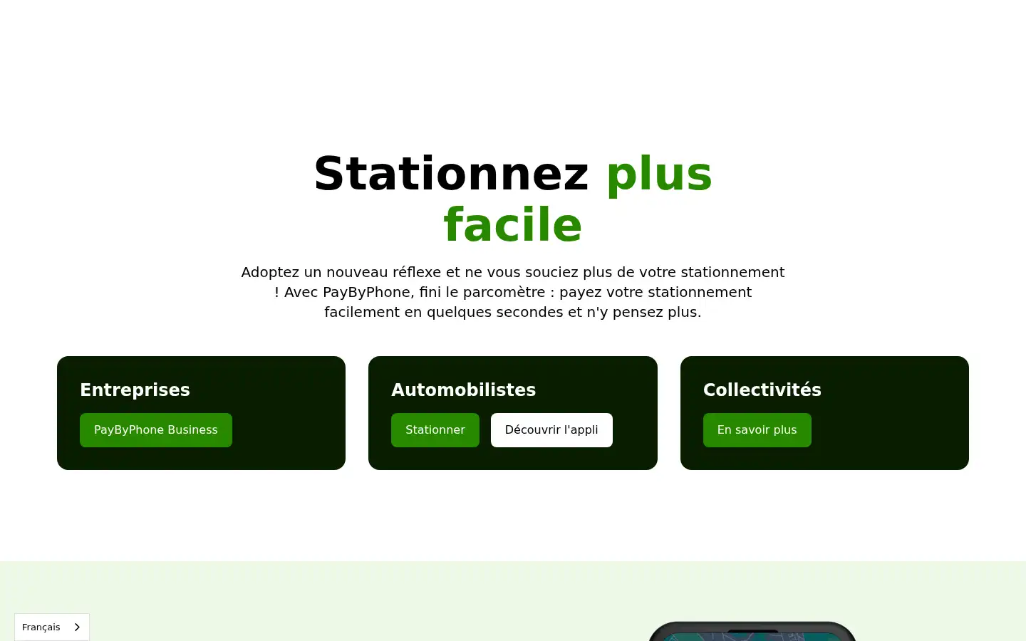 Screenshot of paybyphone.ch