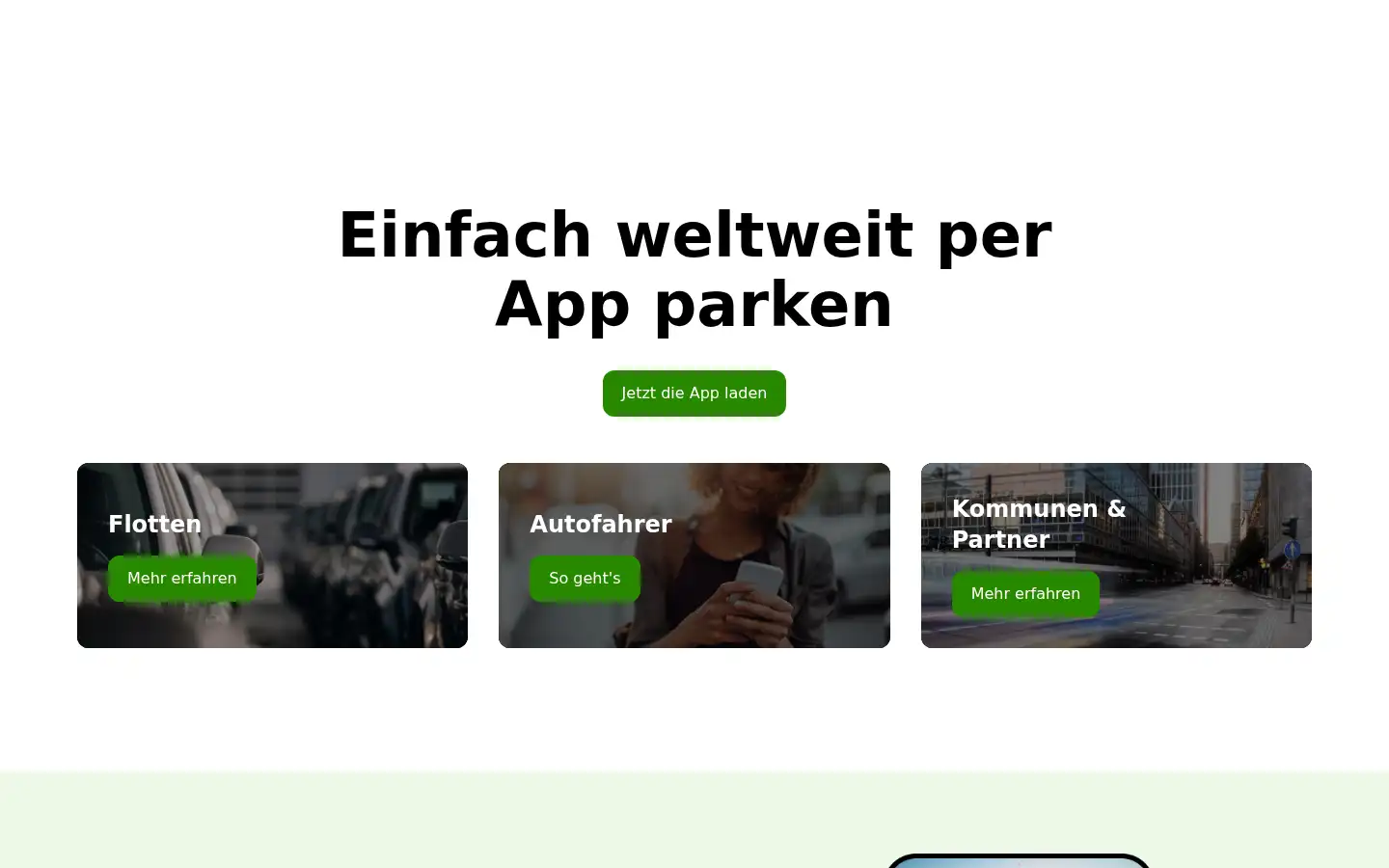 Screenshot of paybyphone.de