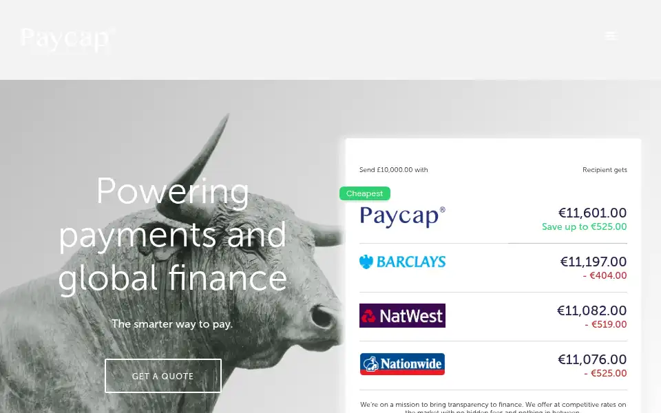 Screenshot of paycapgroup.com