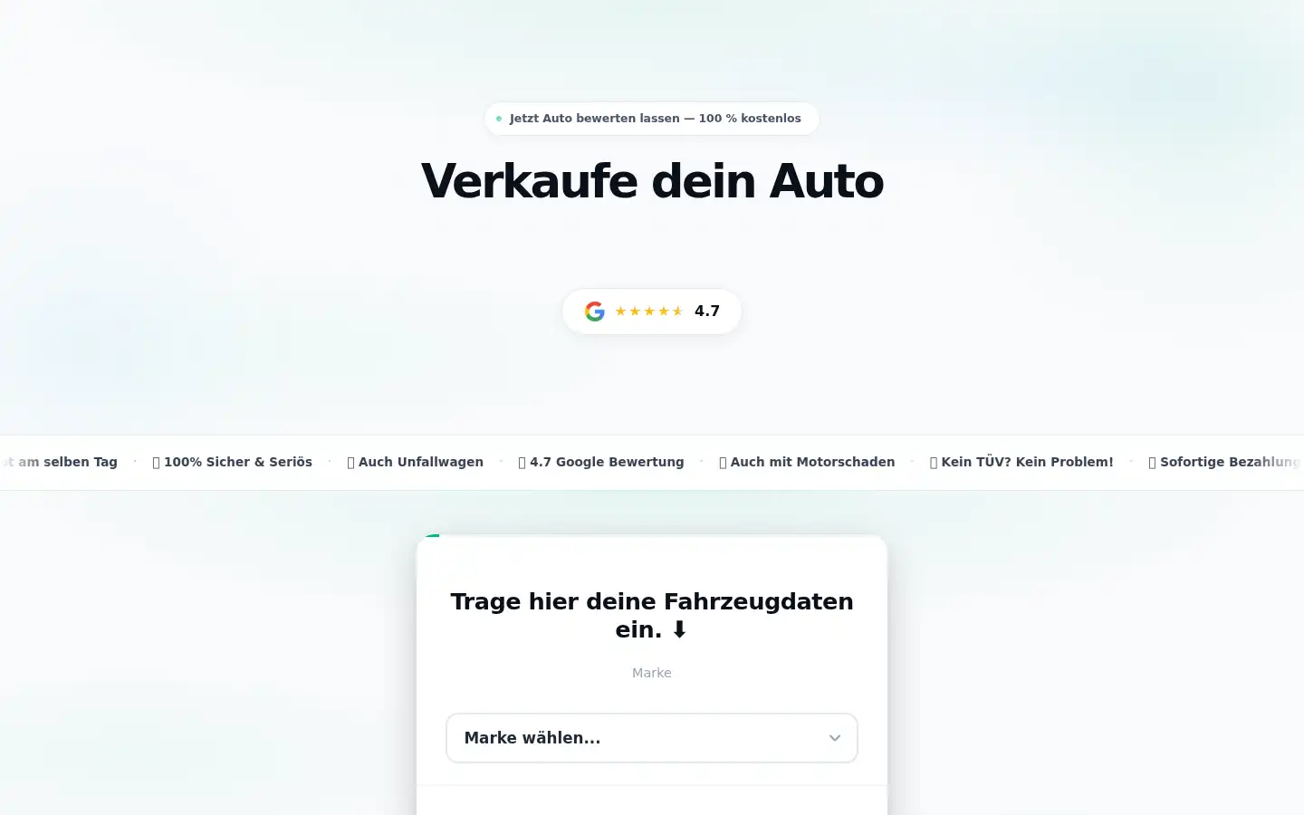 Screenshot of paycars.de