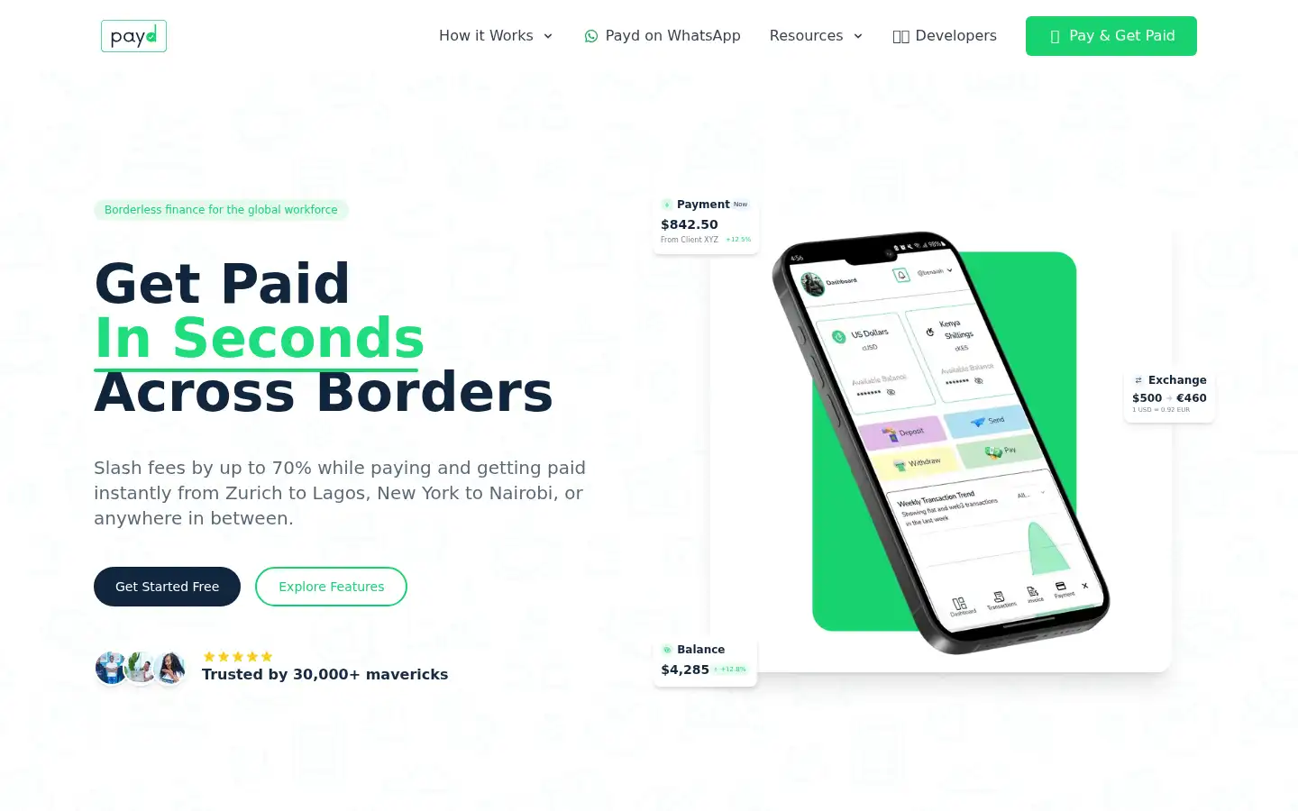 Screenshot of payd.money