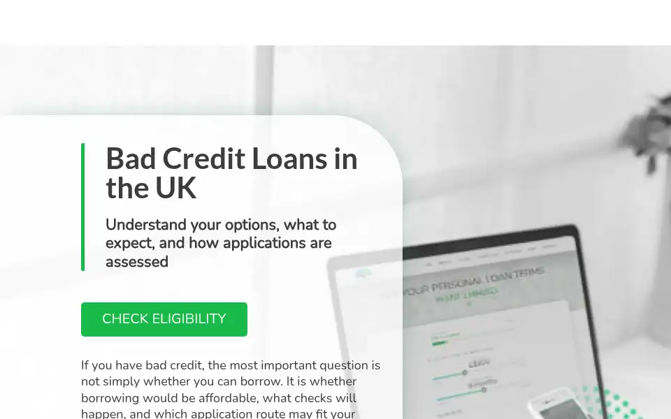 Screenshot of paydaybadcredit.co.uk