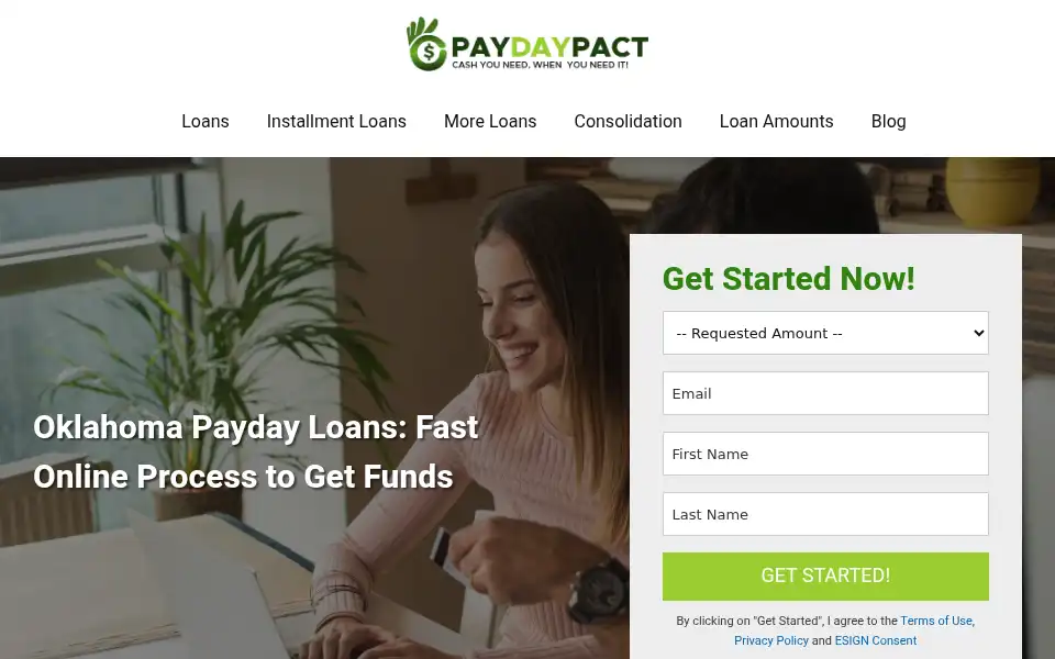 Screenshot of paydaynow.net