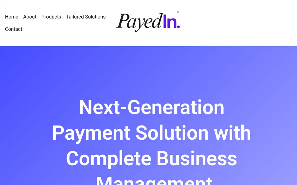 Screenshot of payedin.co.uk