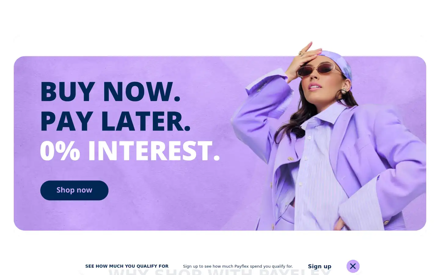 Screenshot of payflex.co.za