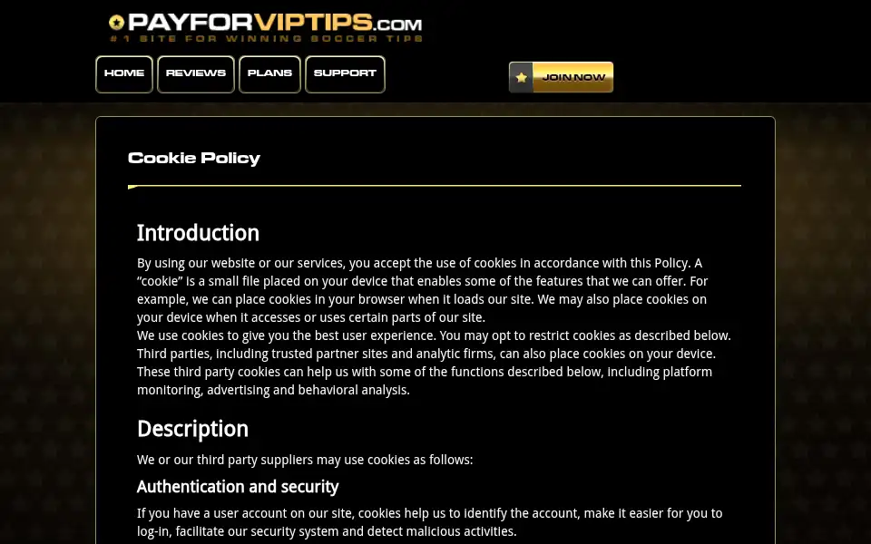 Screenshot of payforviptips.com