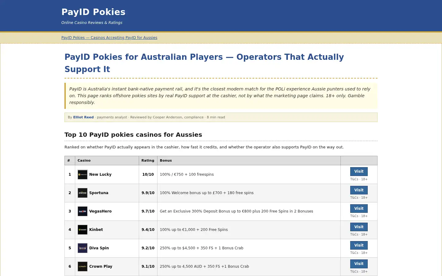 Screenshot of payidpokie.com