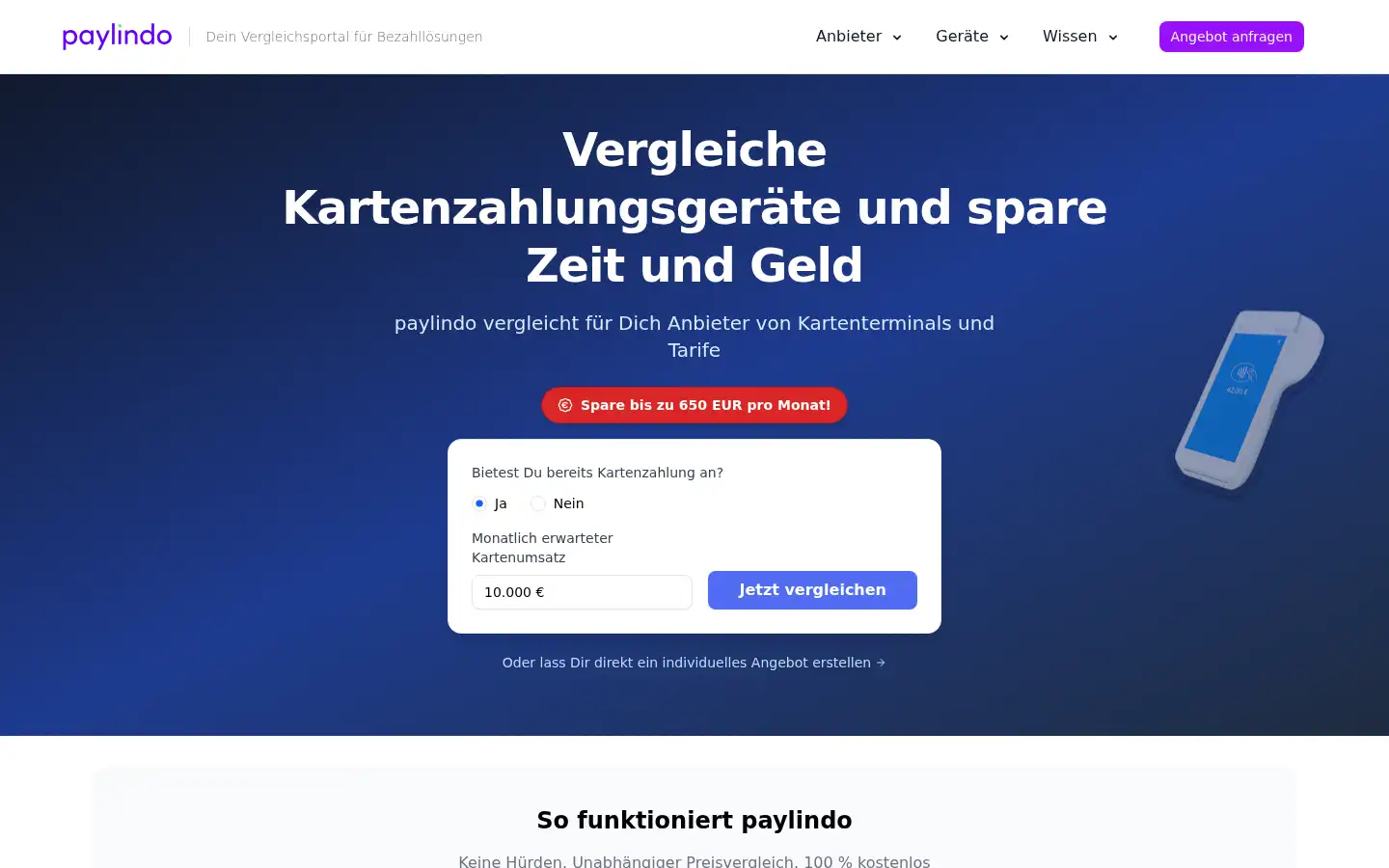 Screenshot of paylindo.de