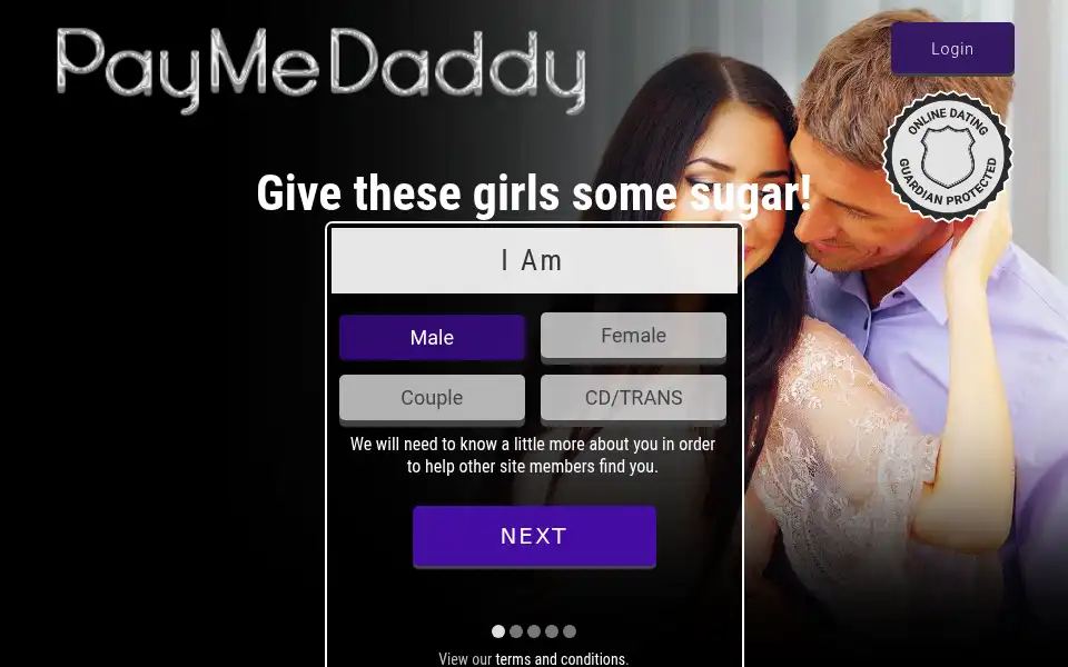 Screenshot of paymedaddy.com