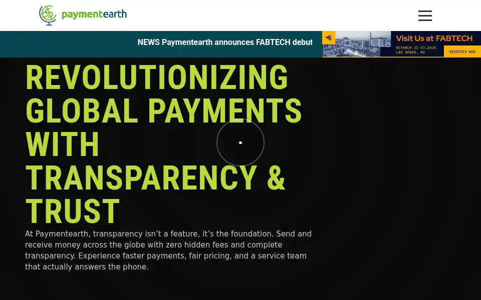 Screenshot of paymentearth.com