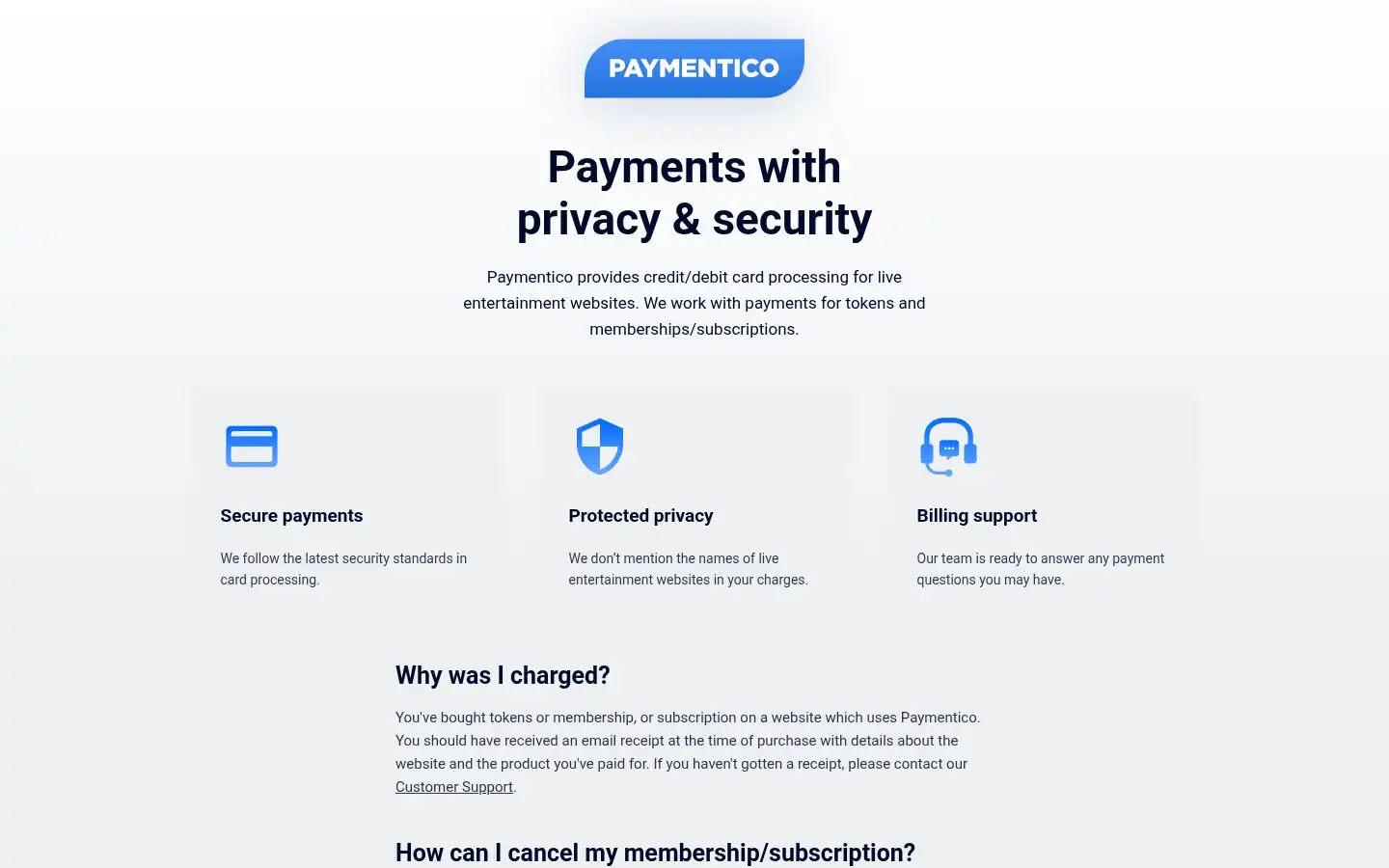 Screenshot of paymentico.com
