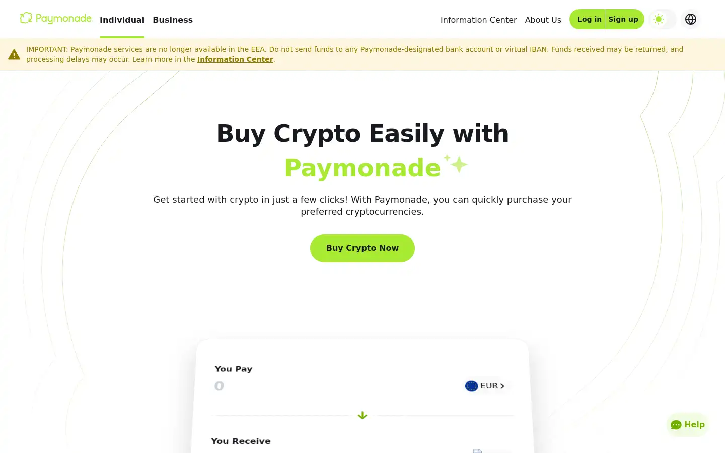 Screenshot of paymonade.tech
