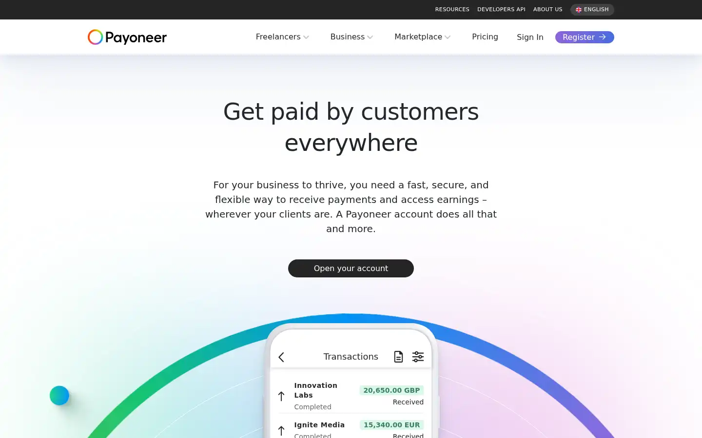 Screenshot of payoneercoin.com