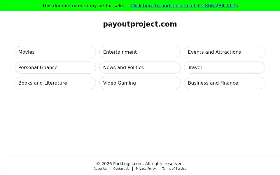 Screenshot of payoutproject.com