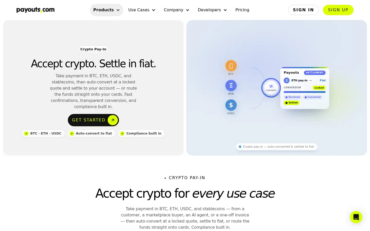 Screenshot of payouts.com