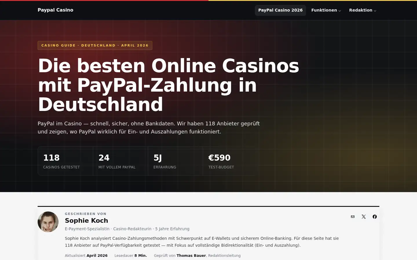 Screenshot of paypalcasinosite.com