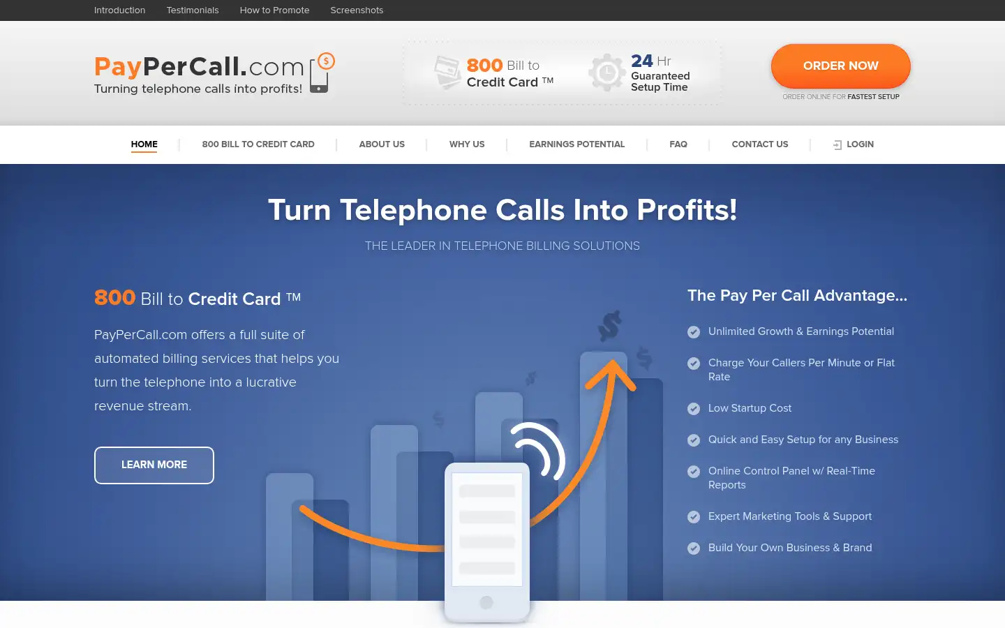 Screenshot of paypercall.com