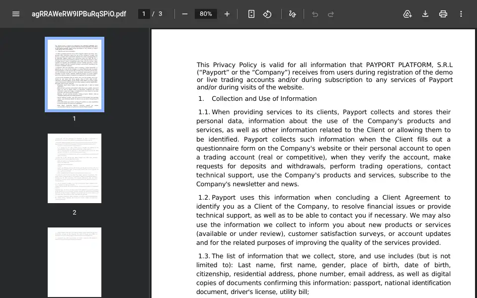 Screenshot of payport.company