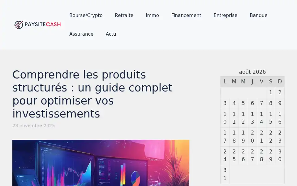 Screenshot of paysite-cash.fr