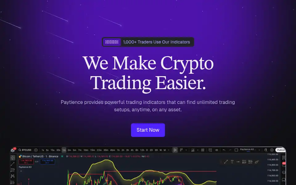 Screenshot of paytience.io