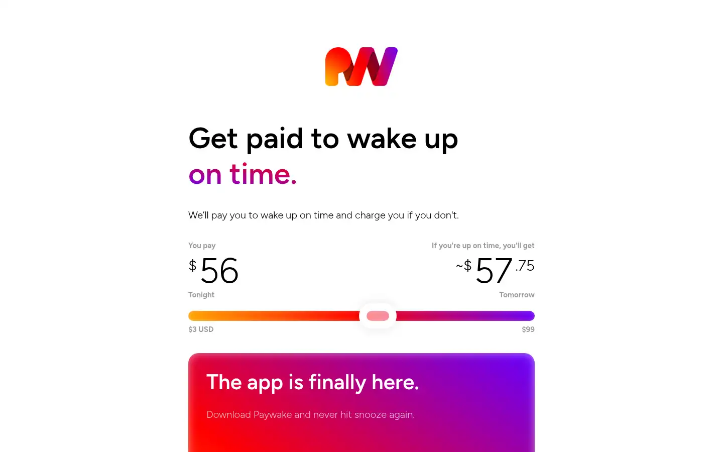 Screenshot of paywake.net
