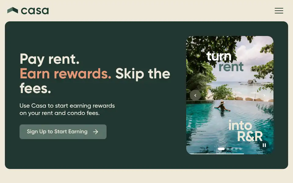 Screenshot of paywithcasa.com