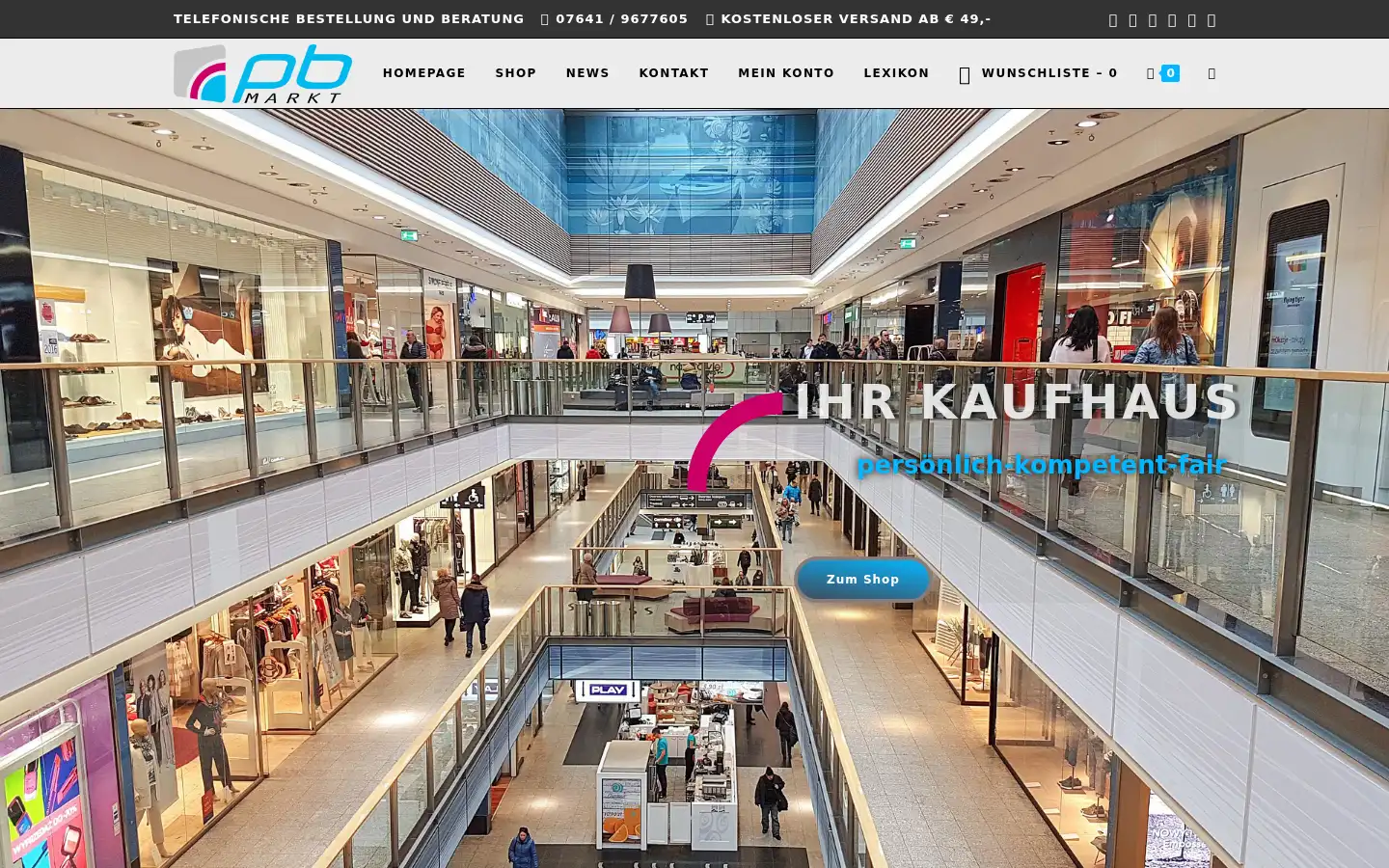 Screenshot of pb-markt.com